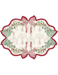 Tovaglietta in vinile NASTRI di NATALE cm 48 x 35
