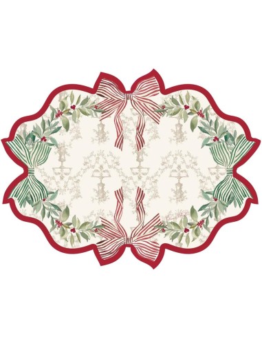 Tovaglietta in vinile NASTRI di NATALE cm 48 x 35