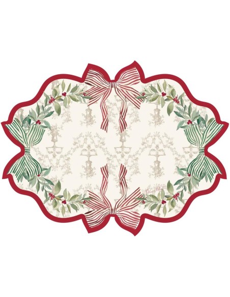 Tovaglietta in vinile NASTRI di NATALE cm 48 x 35