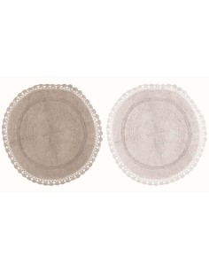 Crochet Lovers Tappeto tondo con crochet in variante di colore  Ø 80,00 cm 1300 GSM 100% cotone