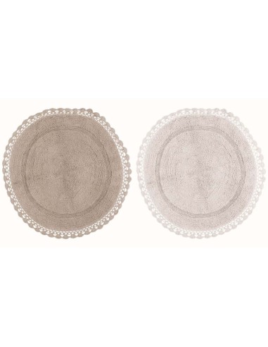Crochet Lovers Tappeto tondo con crochet in variante di colore  Ø 80,00 cm 1300 GSM 100% cotone