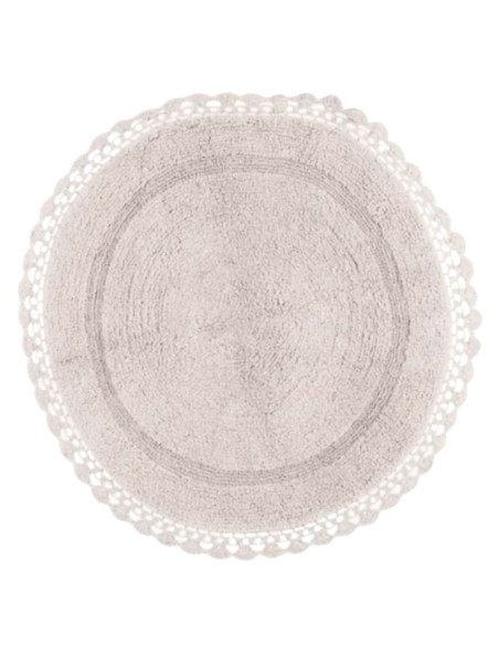 Crochet Lovers Tappeto tondo con crochet in variante di colore  Ø 80,00 cm 1300 GSM 100% cotone