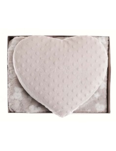 Pile e cuscino cuore in scatola cm 100x75