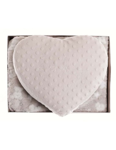 Pile e cuscino cuore in scatola cm 100x75
