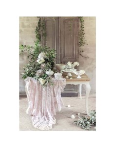 Vassoio con campana in ceramica con rose a rilievo ø 26,50 x 21,50   cm 2