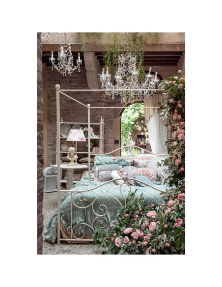 Collezione Sentimento Cuscino a Cuore con rose cm 45 x 45 100% cotone
