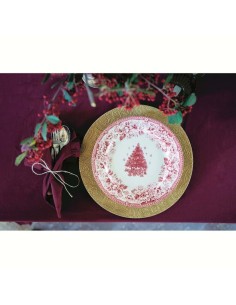 Sotto piatto decorativo dorato in plastica diam. 33 x 2 2