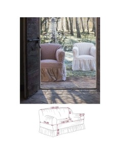 Stretch Covers copridivano tortora stretch, 2 posti 98% poliestere 2% elastam