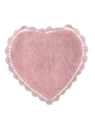 Crochet Lovers tappeto con crochet Cuore cm 50 x 65, 100% cotone