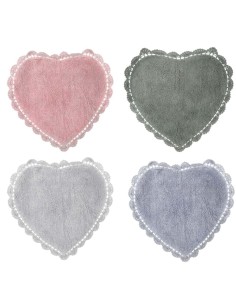 Crochet Lovers tappeto con crochet Cuore cm 50 x 65, 100% cotone