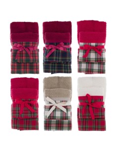 Coppia Asciugamani spugna TARTAN cm 40x60+60x100
