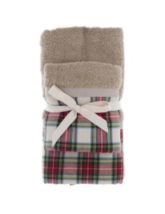Coppia Asciugamani spugna TARTAN cm 40x60+60x100 2