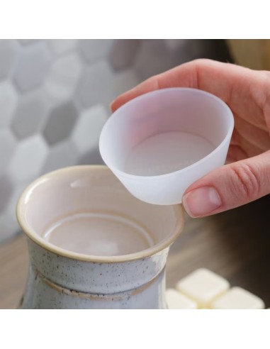 CANDLE WARMERS® Ciotola in silicone per cera bianco per cera di soia diam. 5/6,5 x 2,5 h cm