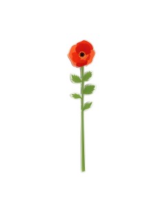 Vesta Home - Fiore Papavero Piccolo Singolo·rosso·9 X 40,5 H Th. 5 Mm