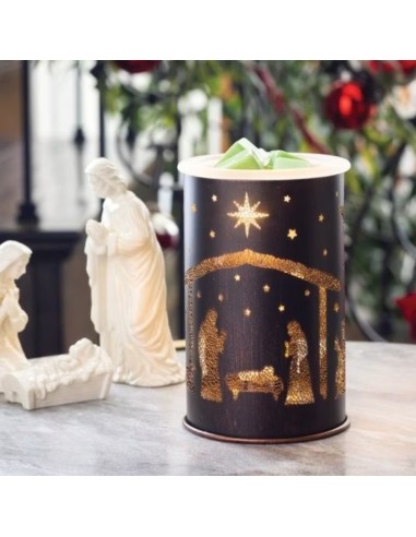 CANDLE WARMERS® Lampada scaldacera NATIVITY elettrica in metallo