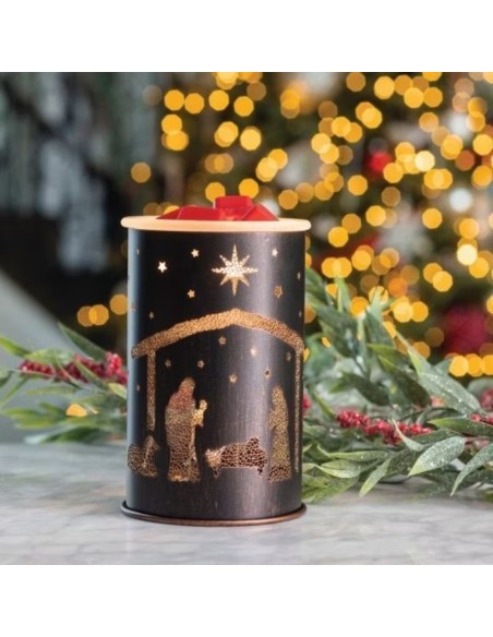 CANDLE WARMERS® Lampada scaldacera NATIVITY elettrica in metallo