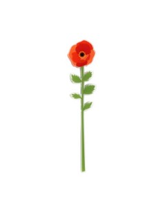 Vesta Home - Fiore Papavero Piccolo Kit 6 Pz Funny Flowers·rosso·9 X 40,5 H Th. 5 Mm 2