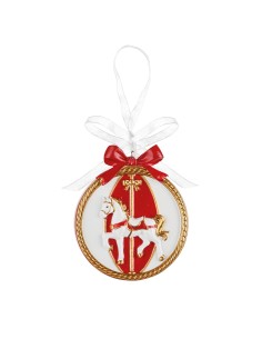 Pendente Cavallo da Appendere Festa in Rosso 8x1,5x10h cm