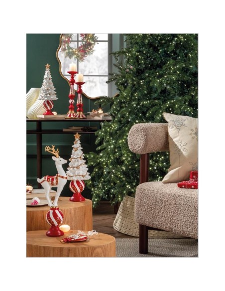 Albero Basso da Appendere Festa in Rosso Ø12x31h cm