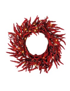 Ghirlanda Rossa con 40 Led Rosso incanto Ø70 cm