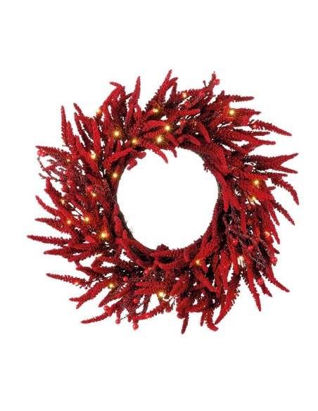 Ghirlanda Rossa con 40 Led Rosso incanto Ø70 cm