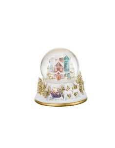 Boule De Neige Villaggio con Carillon Alba incantata Ø13x14h cm