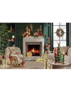 Candelabro Basso con Led Luce di dicembre Ø11x35h cm 2