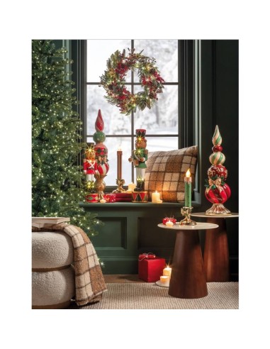 Candelabro Basso con Led Luce di dicembre Ø11x35h cm