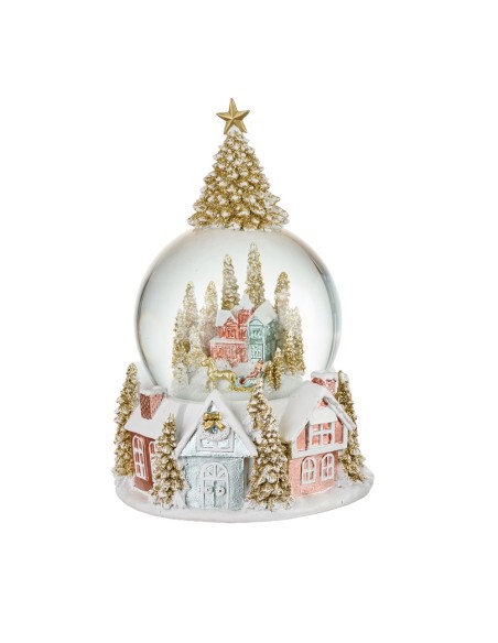 Boule De Neige Villaggio e Albero con Carillon Alba incantata Ø15x23h cm