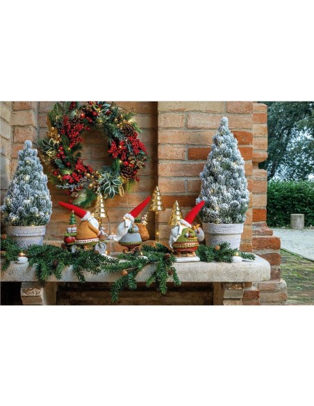 Albero Basso con 30 Led Foresta innevata Ø20x48h cm