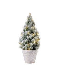 Albero Basso con 30 Led Foresta innevata Ø20x48h cm