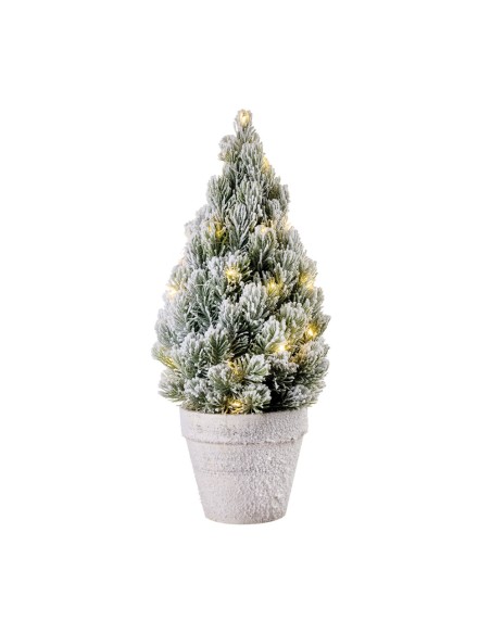 Albero Basso con 30 Led Foresta innevata Ø20x48h cm