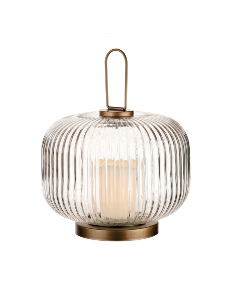 Lanterna Grande con Led Sentieri di Luce Ø24x21h cm