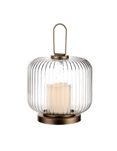 Lanterna Piccola con Led Sentieri di Luce Ø20,5x21h cm