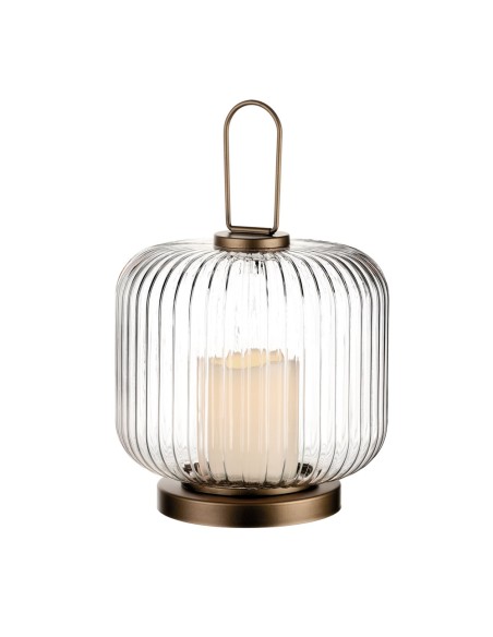 Lanterna Piccola con Led Sentieri di Luce Ø20,5x21h cm