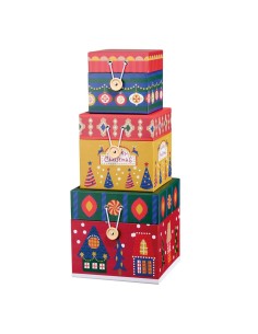 Set 3 Scatole Quadrate Dream Box 12x12x12h - 15x15x15h - 18x18x18h cm