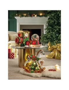 Decorazione Cavallo A Dondolo con Led Volo Nella Fantasia 33x19x35h cm 2