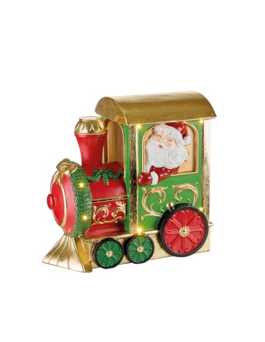 Decorazione Trenino con Led Tutti A Bordo 34x19x31h cm