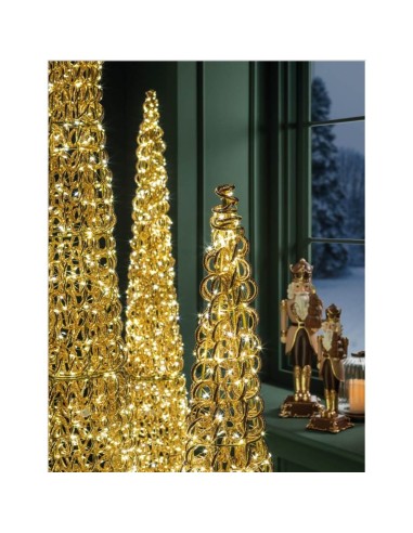 Albero conico 120H con 720 Led Piccolo Sinfonia D'Oro Ø30x120h cm