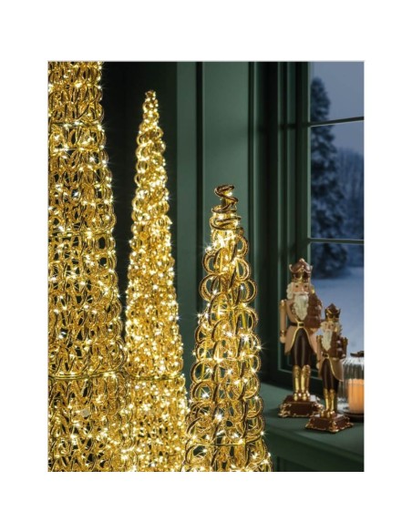 Albero conico 180H con 1800 Led Grande Sinfonia D'Oro Ø35x180h cm