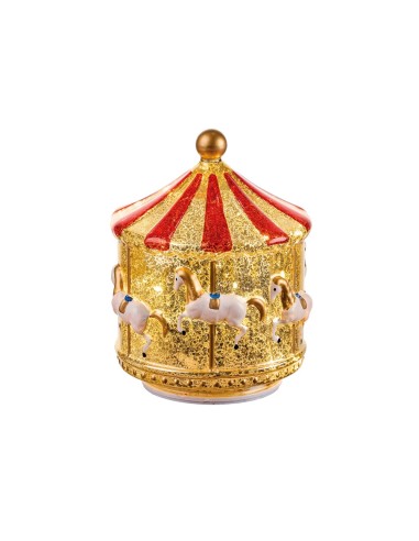 Giostra con Led e Movimento Christmas Carousel Ø13x17h cm