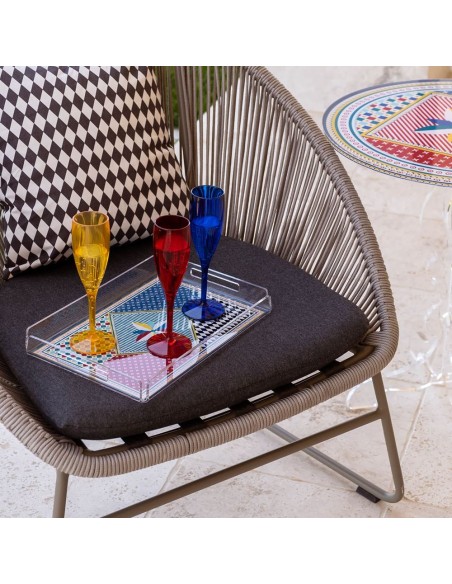 Vesta Home - Vassoio Piccolo Decor·foulard·32 X 22 X 3,5 H Th. 4 Mm