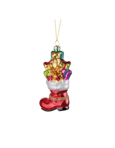 Pendente Stivale Gioioso Natale 6x4x12h cm