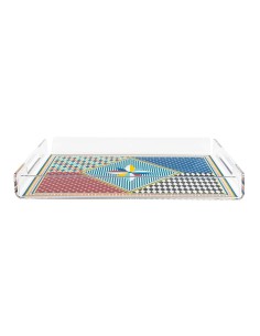 Vesta Home - Vassoio Piccolo Decor·foulard·32 X 22 X 3,5 H Th. 4 Mm