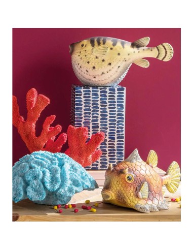 Pesce Palla Tetradonte Decorativo 25x12x13h