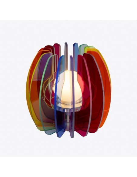 Vesta Home - Lampada Piccola - Iride·multicolor·ø15 X 24 H Cm Th. 5 Mm