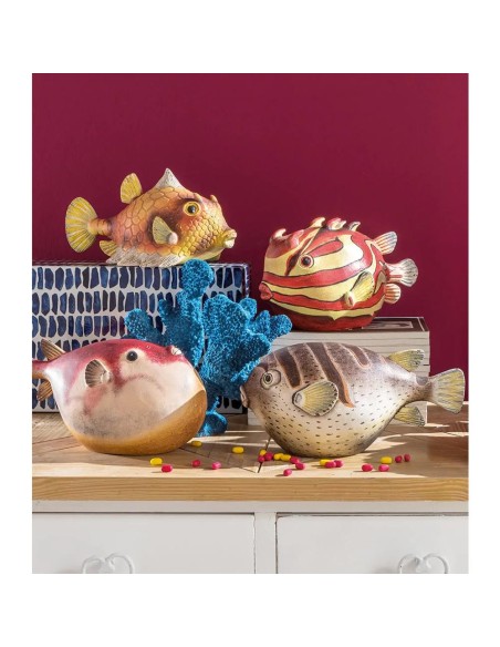 Pesce Palla Colomesus Decorativo 25x12x13h