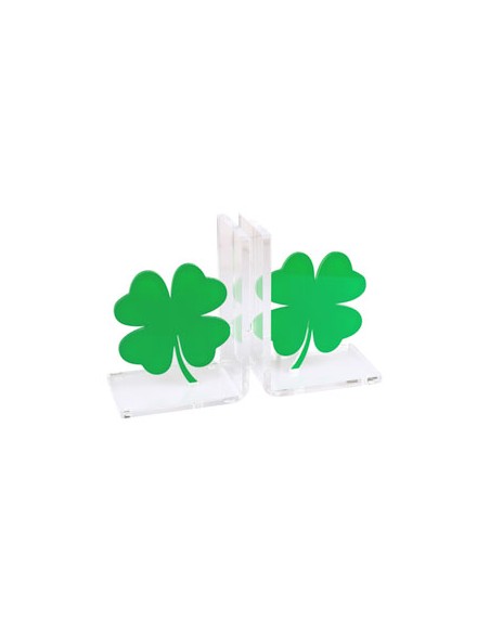 Vesta Home - Reggilibro Quadrifoglio·verde·31 X 10 X 20 H Th. Body 5 Mm Th. Structure 8 Mm