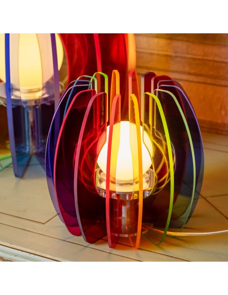Vesta Home - Lampada Piccola - Iride·multicolor·ø15 X 24 H Cm Th. 5 Mm