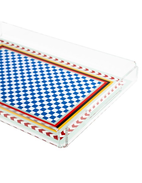 Vesta Home - Vassoio Piccolo Decor·rainbow·32 X 22 X 3,5 H Th. 4 Mm